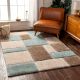 Modern Multicolor Geometric Hall Rug